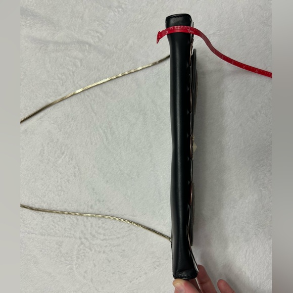 Kate Spade Wise Owl Leather & Metallic Clutch Convertible Shoulder Purse Bag - Picture 8 of 10